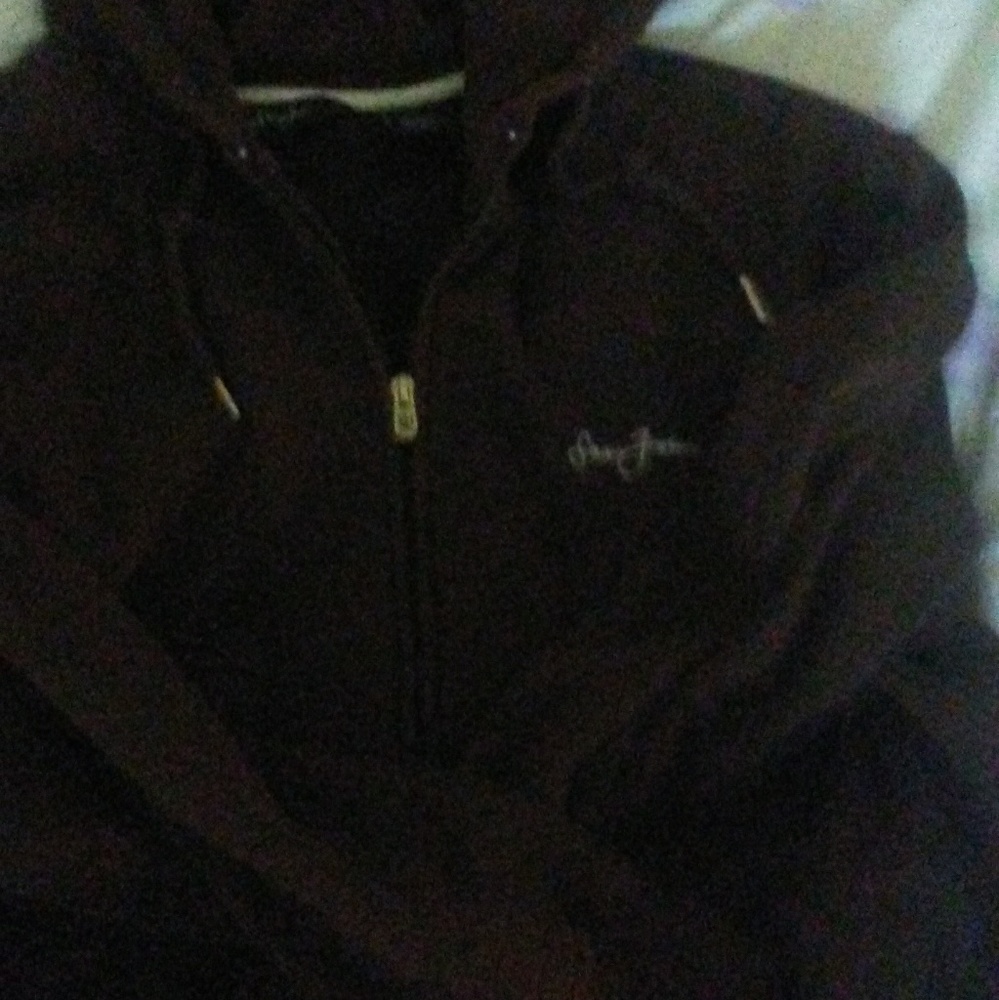 Brown men's large hoodie Zips zipper and Hood